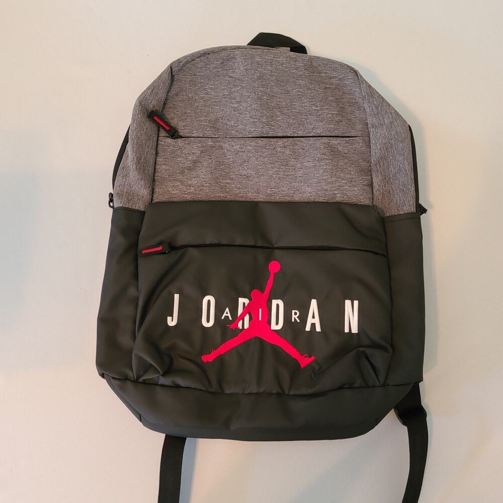 Michael Jordan Airman Pivot Backpack 15" Heather Gray/Black NWT